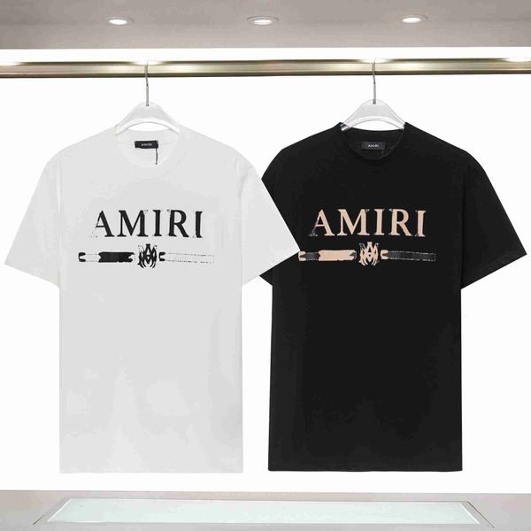 

t-shirts amnri tee men women cotton leisure designer fashion brand simple short sleeve summer print letter round neck t-shirt casual 0ty3, White;black