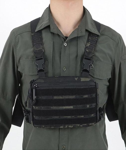 

hunting jackets 1000d outdoor tactical vest military bag cs wargame chest rig airsoft magazine holster molle system men nylon back6444679, Camo;black