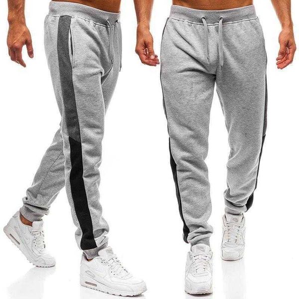 

men's pants new men's loose sport running stripe sweatpants fitness training pants 2023 men's straight trousers tracksuit jog, Black