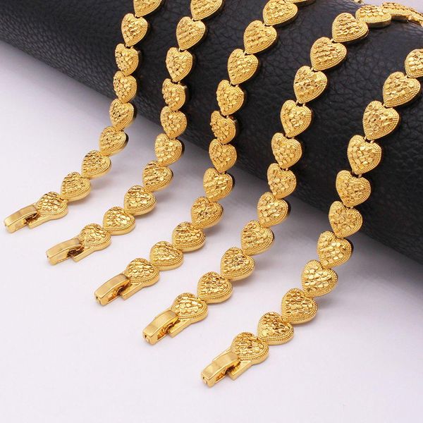 

women men bracelet chain wrist jewelry gift real 18k yellow gold filled classic accessories, Black
