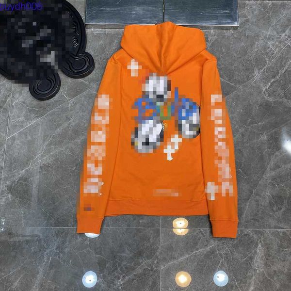 

g8d6 men's and women's hoodies fashion brand ch autumn and winter collection 50k2, Black