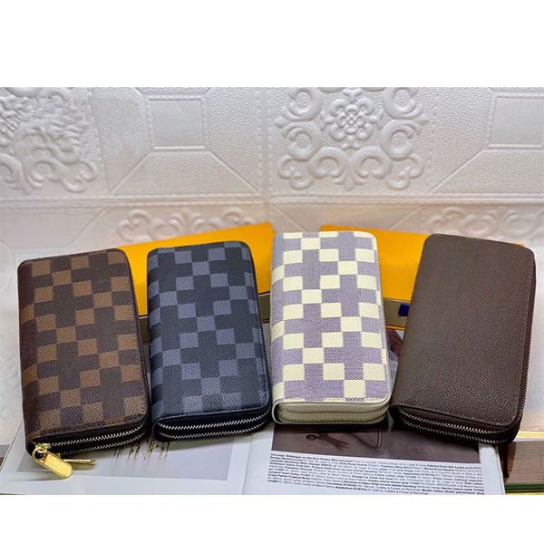 

double zipper wallets brown flower mens leather wallet holders for brown plaid women purse monograms luxury purses cross body wallets zipper, Red;black