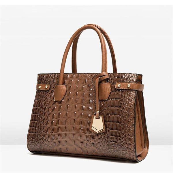 

hbp fashion totes european and american style handbag women's bag crocodile cow leather large capacity has nothing to do with any brand