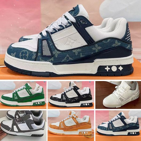 

2022 fashion classic mens women casual shoes trainer designer sneakers printing low cut green red black white breathable running 39-44 tk01