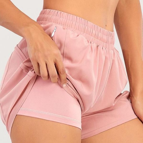 

lulus brand womens yoga outfits high waist shorts exercise short pants fitness wear girls running elastic pants sportswear788, Gray