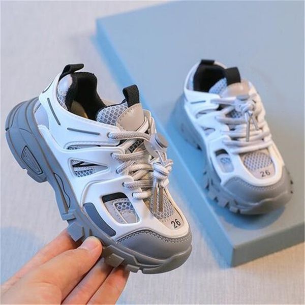 

fashion designer spring autumn children's shoes boys girls classic luxury sports shoes breathable kids teenagercasual sneakers outdoor, Black