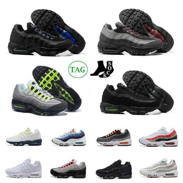 

2023 classic 95 airmaxs mens running shoes max greedy 3.0 chaussures air 95s neon triple black white multi reflective volt grape earth day d