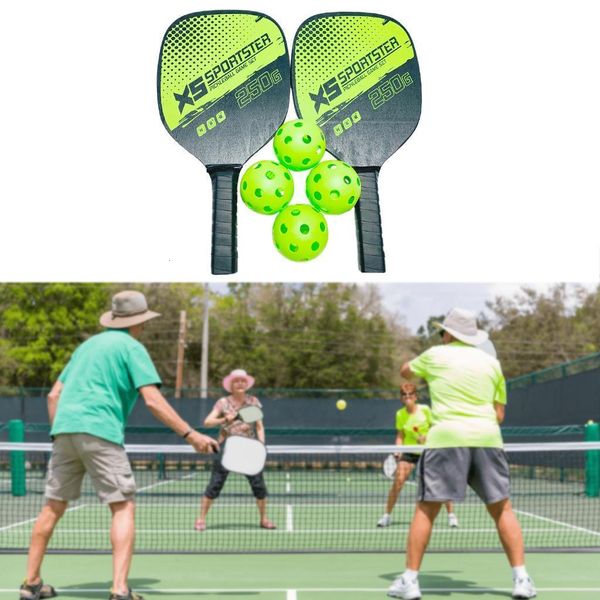 

tennis rackets pickleballs rackets pickleball paddles set of 2 rackets 4 balls carbon fiber surface racquet paddle outdoor sports 230307