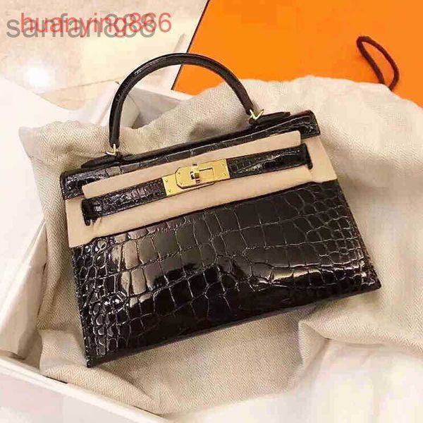 

luxury h bag classic flower h hand 2121 new fasion second generation kelys crocodle grain cow mini bag portable one soulder crossbody leater