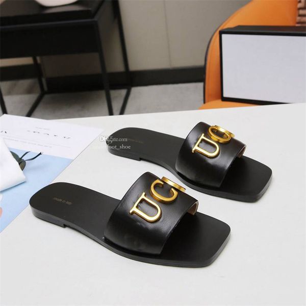 

classics designer double g sandals shoes fashion flat slippers shoe women ggity low heel woman fsfdddsa, Black