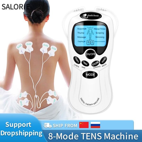 

other massage items 8-mode electric tens muscle stimulator ems acupuncture face body massager digital therapy herald massage tool electrosti