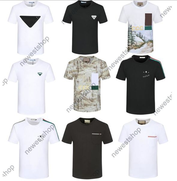 

2023 mens plus tees & polos summer men classical letter print t shirt women t shirts fashion street casual cotton cooperative version tshirt, Black;brown