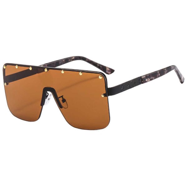 

new versage sunglasses personality beauty head metal half-frame glasses men's and women's versatile rivet sunglasses star style in, White;black