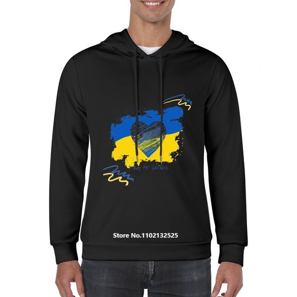 

men's hoodies sweatshirts men hoodie ukraine flag leisure pullover long sleeve shirts casual cotton oversized hooded 230306, Black