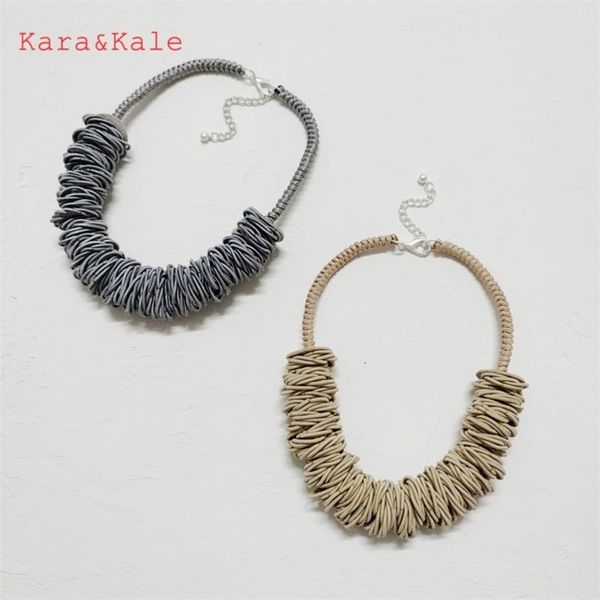 

pendant necklaces boho necklace grey exaggerated short necklace multilayered ring combination handwoven ethnic necklace women's charm j, Silver