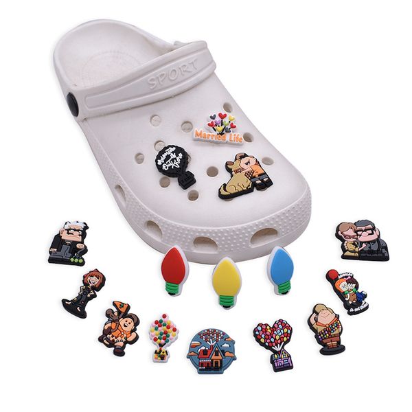 

anime charms wholesale childhood memories married life funny gift cartoon charms shoe accessories pvc decoration buckle soft rubber clog cha, Blue