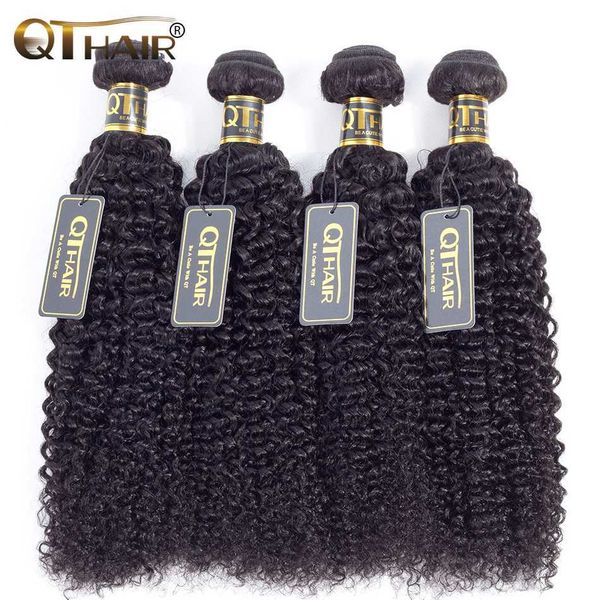 

wig caps mongolian kinky curly human hair bundles 134 pcs remy human hair weave bundle kinky curly bundles natural color hair extension j230, Black;brown