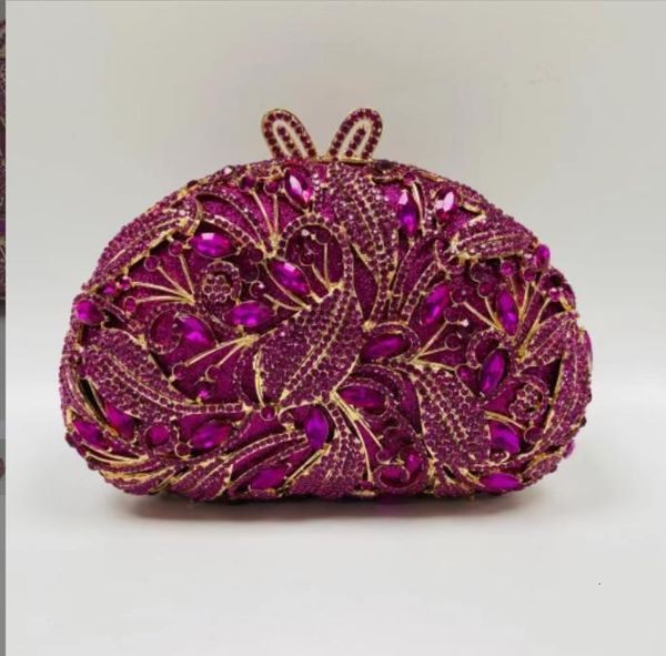

evening bags women fushia crystal clutch purse blue stones evening bags ladies cocktail party rhinestones minaudiere handbag wedding purse 2