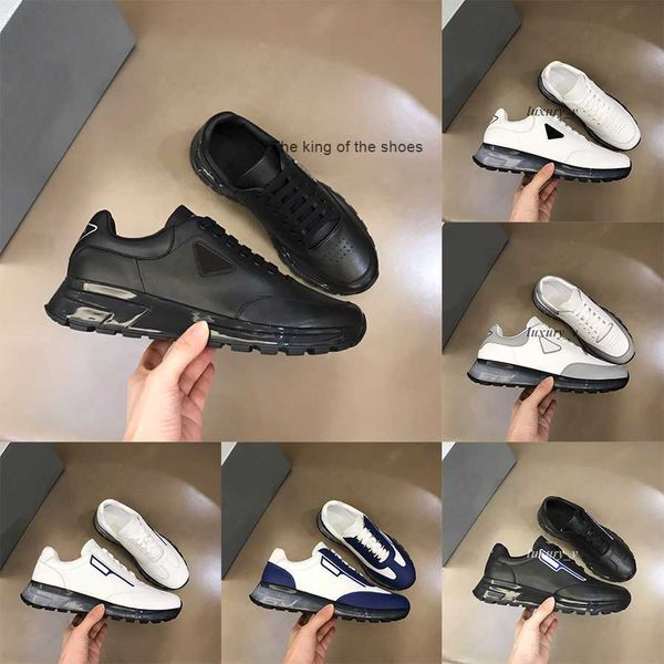 

designer men shoes prax 01 sneakers re-nylon technical fabric casual shoe walking famous rubber lug sole party wedding runner trainers with, Black