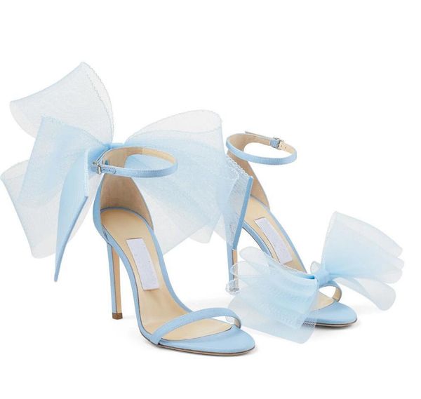 

wedding bridal sandals women's high heel mesh bow angle slim high heel dress evening dress cool, Black