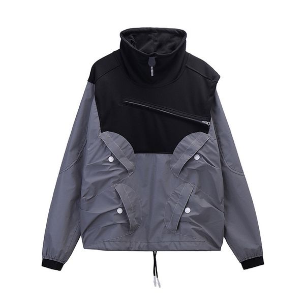 

men's brand tonex 3m reflective tactical jacket functional wind waterproof men's four pocket jacket, Black;brown