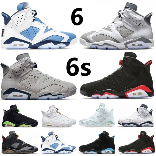 

og 6 6s mens basketball shoes unc black infrared cool grey unc toro georgetown bordeaux metallic silver dmp sport blue midnight navy men spo