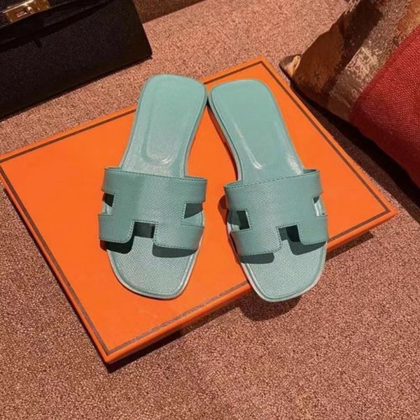 

beach slippers flat bottom designer slippers slides beach sandal summer genuine leather slipper shoes l bath ladies sandals, Black