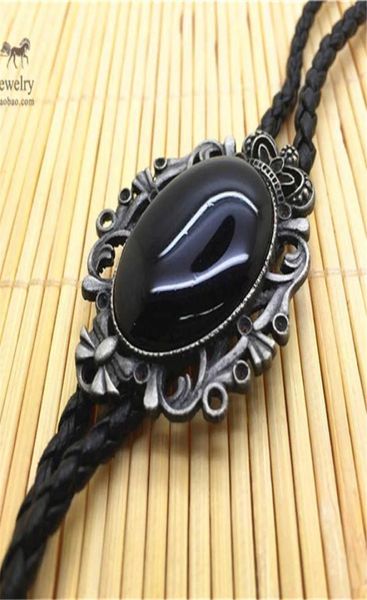 

necktie bolo tie western cowboy opal h1018 rodeo leather011764638, Blue;purple