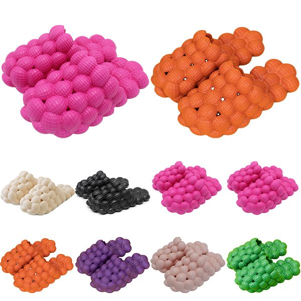 

men women fashion slippers mens outdoor slides summer beach slipper pink orange womens indoor waterproof shoes, Black