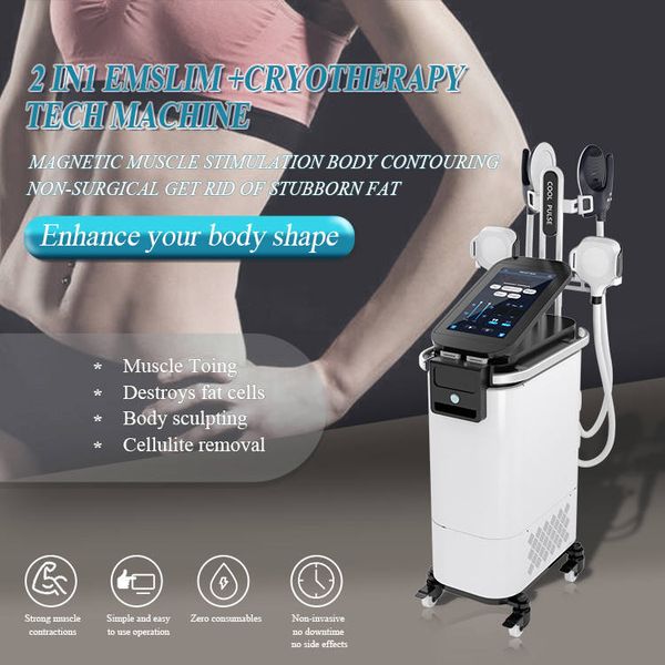 

cool pluse emslim weight loss slimming machine cryo 2 in 1 hi-emt rf ems muscle stimulator cryolipolysis fat e body shaping cavitation beaut