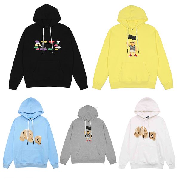 

2023 hoodie brown bear mens women designers hoodies clothing yellow purple blue green white black gray red long sleeve pullover palms clothe