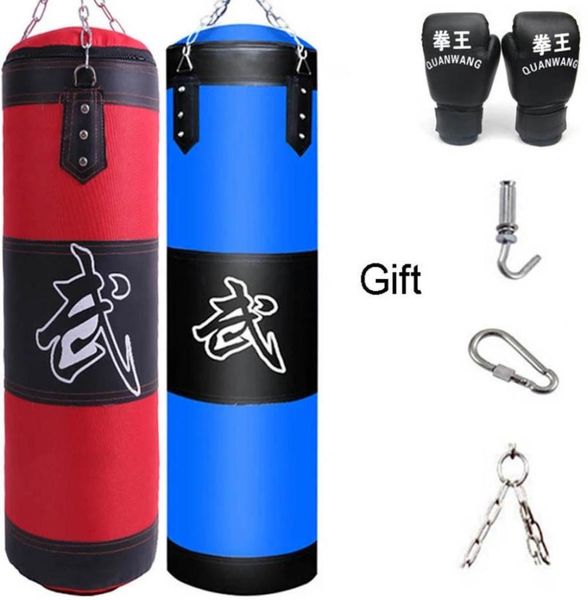 

sand bag punch sandbag durable boxing heavy punch bag with metal chain hook carabiner fitness training hook kick fight karate taek6279091