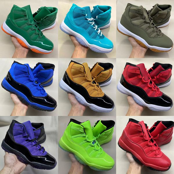 

2023 basketball shoes og 11 cherry 11s red white cement grey high cool grey low jubilee 25th designer velvet midnight navy green men sneaker