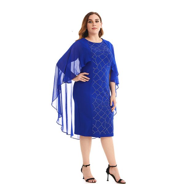 

plus size dresses fashion batwing sleeve size casual stripe printing party loose midi elegant for ladies in offer autumn 230307, Black