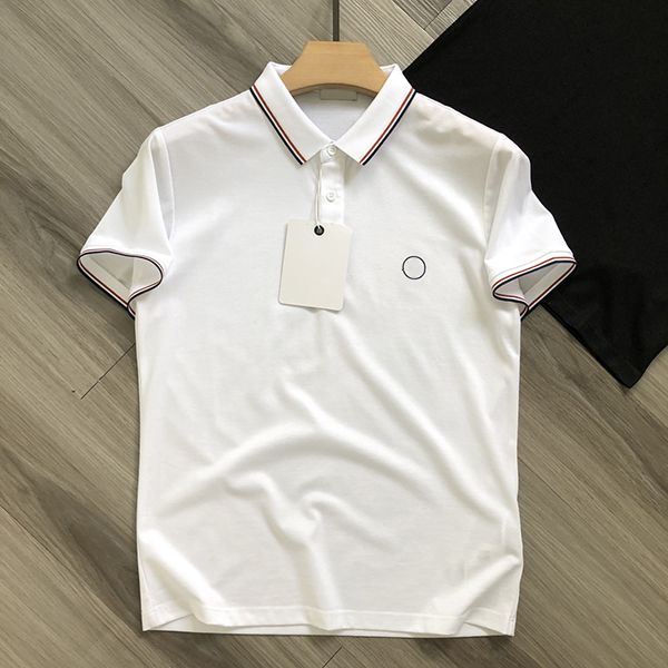 

men polo shirt offset printing chest logo arm letter polo shirts france luxury brand t shirt designer shirt transportation size m--xxl, White;black