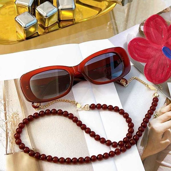 

sunglasses designer new fashion sunglasses women beaded chain uv resistant trend versatile 9gjo 982o, White;black