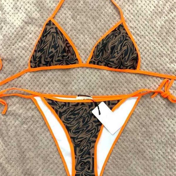 

fe08 fashion letter new elastic split bikini women's swimsuit, White;black