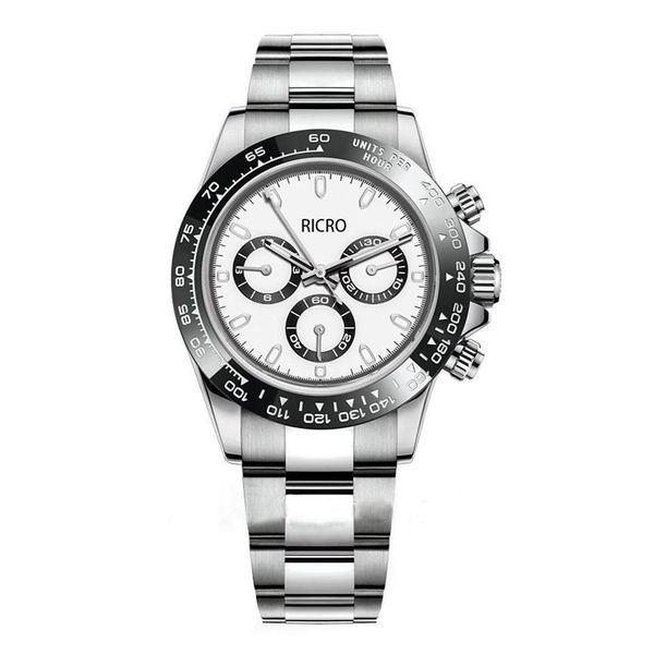

men's mechanical watch ceramic ring mouth multi-functional automatic movement no timing function 40mm size made of 316 fine s263w, Slivery;brown