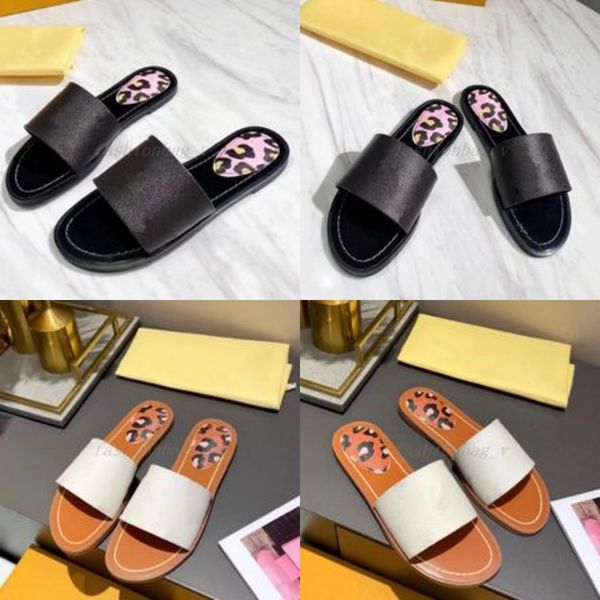 

escale lock it flat sandals wild at heart slippers wide front straps panther printed padded lining 2 colors white black women summer fashion