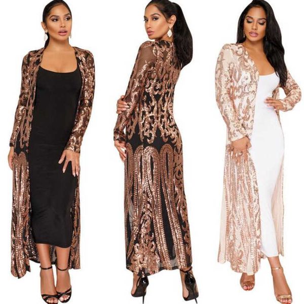 

long sleeve embroidered sequin kimono womens and blouses fashion coat long ladies blouse dw194, White