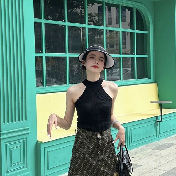 

23ss designer brand denim skirt women fashion logo letter printed autumn winter new style short skirt womens clothing, Black