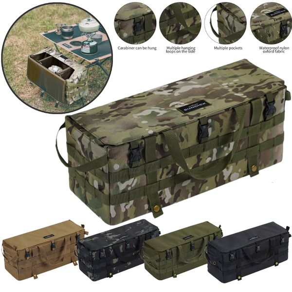 

outdoor bags tactical molle pouch storage bag hanging pocket for desk side edc gadget hunting waterproof camping equipment 230308