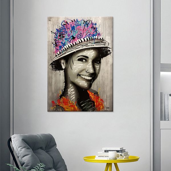 

creative street graffiti canvas painting core home art decorative painting