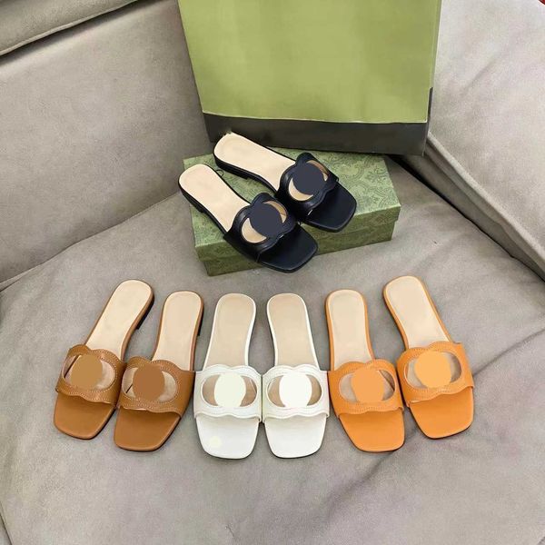 

basketball shoes italy women interlocking slippers cut-out slide sandal calf leather flat ladies summer beach flip flops platform mules