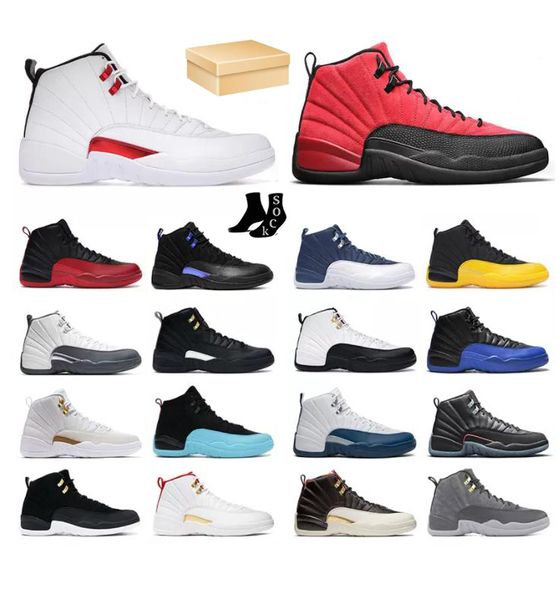 

basketball shoes men jumpman 12s 12 twist reverse flu game royal utility dark concord university gold indigo grey royalty mens trainers spor