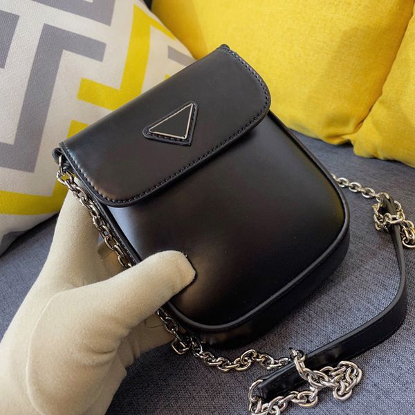 

designer bag 1019512 trendy vintage bag calfskin chain bag highquality cross-body bag for men and women leisure and simplicity