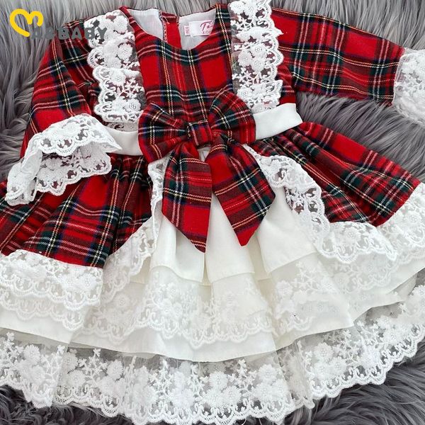 

girl s dresses ma baby 1 7y christmas girls red dress kid children toddler plaid print bow lace tutu party year xmas costumes d01 230307, Red;yellow