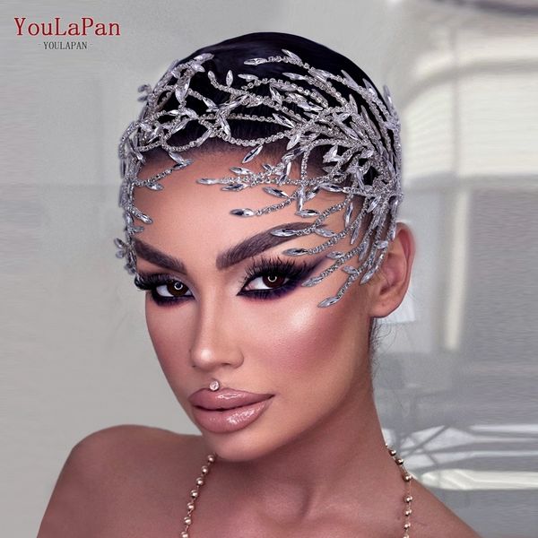 

wedding hair jewelry youlapan hp421 shinny brides headband women tiara accessories handmade party headwear girl bands 230307, Slivery;golden