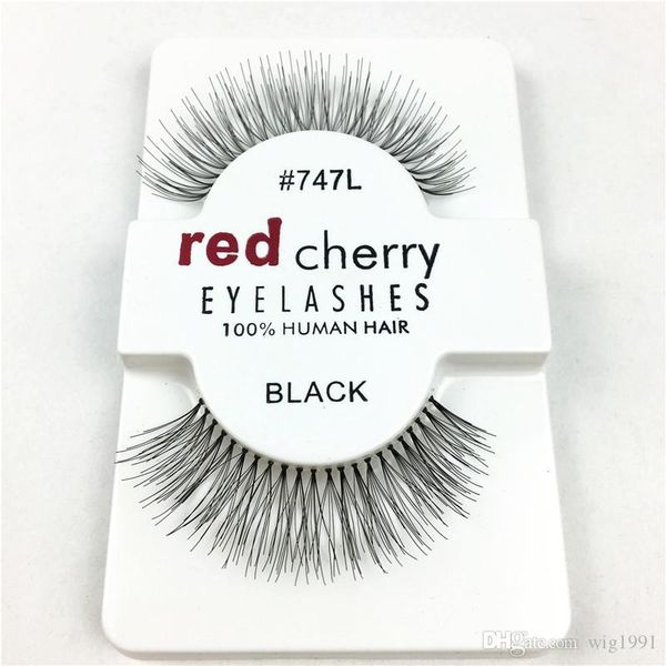 

red cherry false eyelashes #747s 747m 523 natural long eye lashes extension makeup professional faux eyelash winged fake lashes wispies