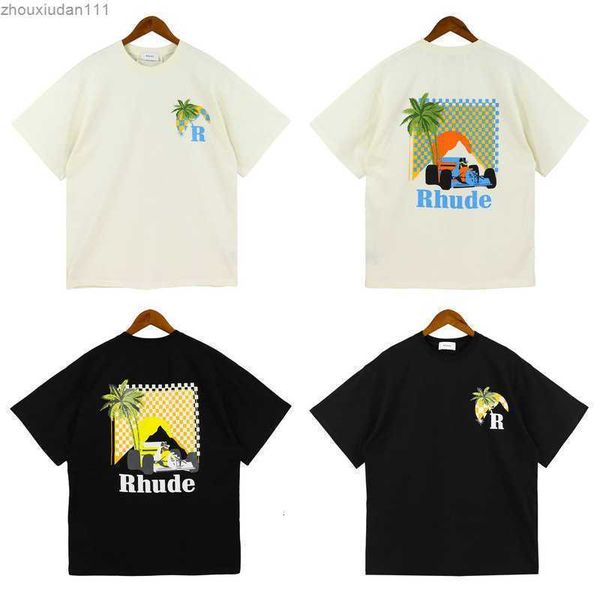 

men's moonlight tropic printed t-shirt summer new coconut short sleeve, White;black